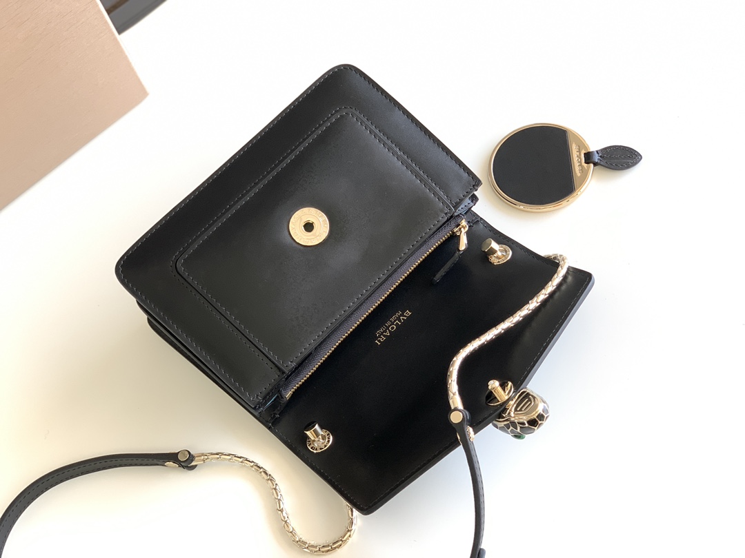 Bvlgari Serpenti Forever Crossbody Bag Black